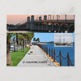 St Augustine, Florida flod front Helg Vykort