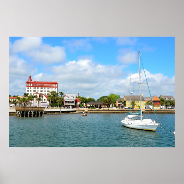 St. Augustine, Florida flodfrontaffisch Poster (Framsidan)