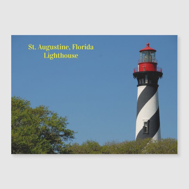 St. Augustine, Florida fyr magnetisk kort (Framsida)