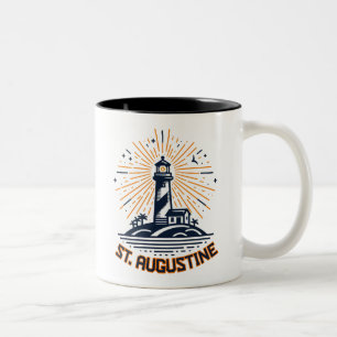 St. Augustine Florida Fyren Soluppgång Två-Tonad Mugg