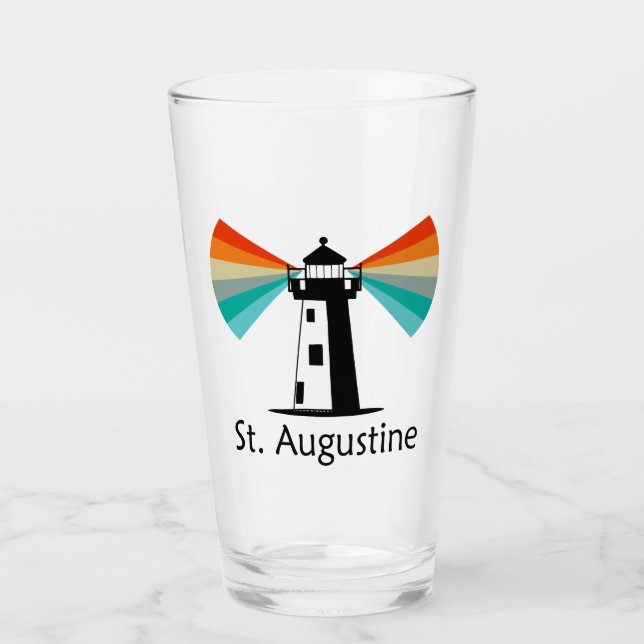 St. Augustine Florida Fyrtorn Regnbåge Glaskopp (Framsida)