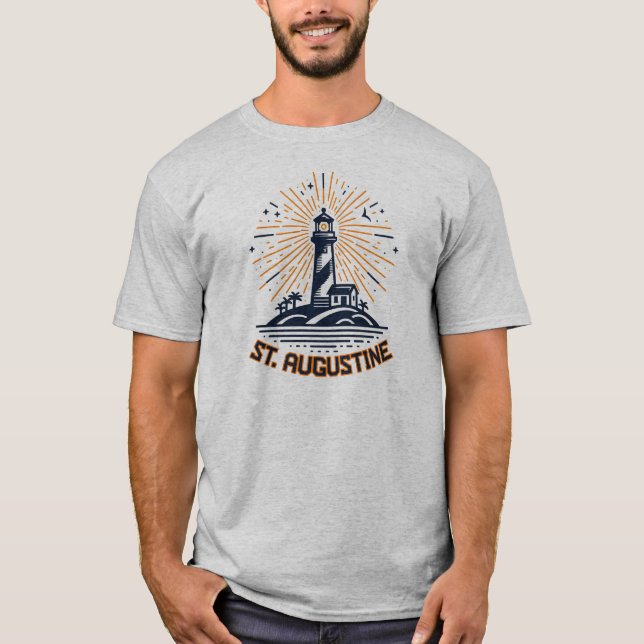 St. Augustine Florida Fyrtorn Soluppgång T Shirt (Framsida)