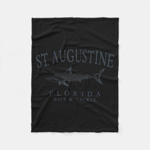 St augustine florida haj retro skiffer konst fiske fleecefilt