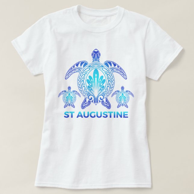 St Augustine Florida Ocean Sea Turtle Souvenirs T Shirt (Design framsida)