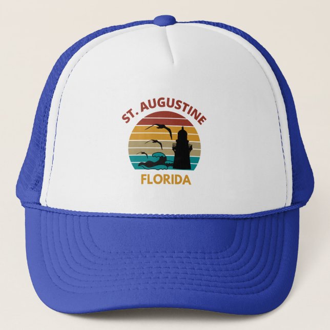 St Augustine Florida Retro Sunset Design Keps (Framsida)