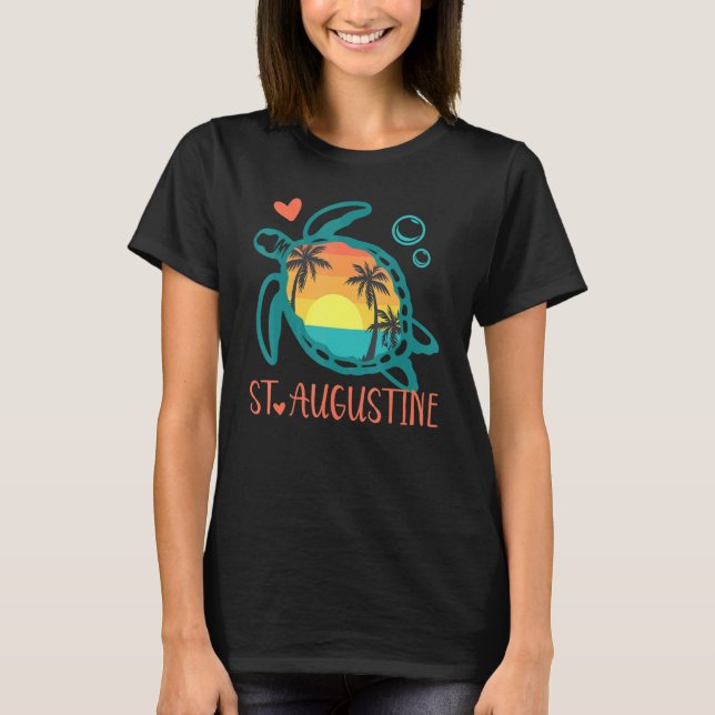 St Augustine Florida Sea Turtle T Shirt (Framsida)