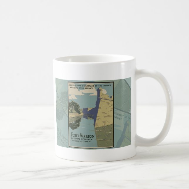 St. Augustine Florida Spanska Fort Poster Kaffemugg (Höger)