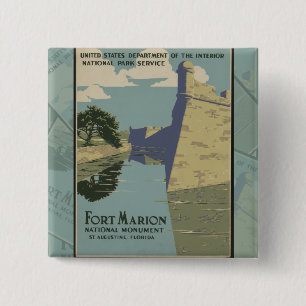 St. Augustine Florida Spanska Fort Poster Knapp