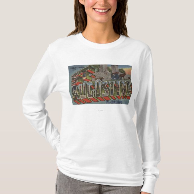St Augustine Florida - stora brevplatser T Shirt (Framsida)