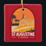 St Augustine Florida Travel Art Vintage Julgransprydnad Keramik<br><div class="desc">Augustinvektorkonst. Sankt Augustine är en stad i nordöstra kusten i Florida. Det påstår sig vara den äldsta staden i USA.</div>