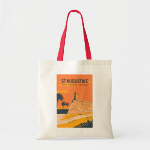 St Augustine Florida Travel Art Vintage Tygkasse