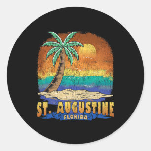 St Augustine Florida Vintage Distress Souvenir Runt Klistermärke