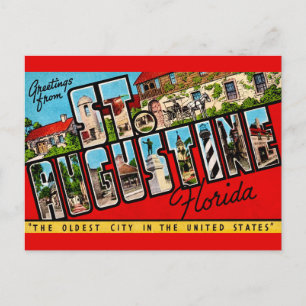 St Augustine Florida Vintage Vykort