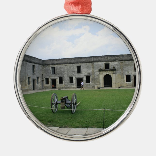 St Augustine fort Castillo de San Marcos II Julgransprydnad Metall (Framsidan)