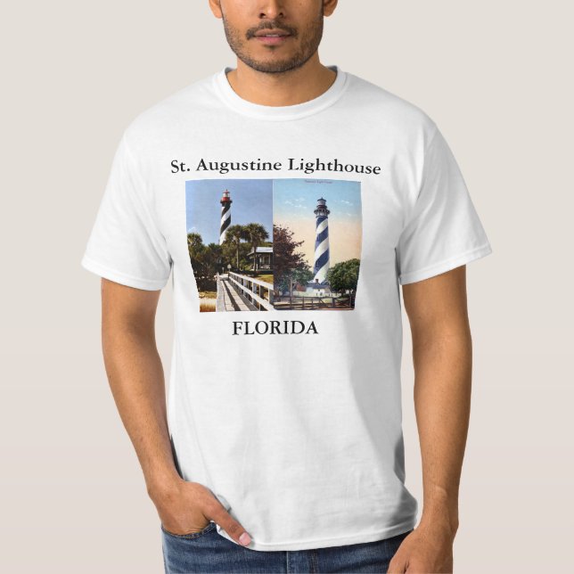 St Augustine fyr, Florida T-tröja T-shirt (Framsida)