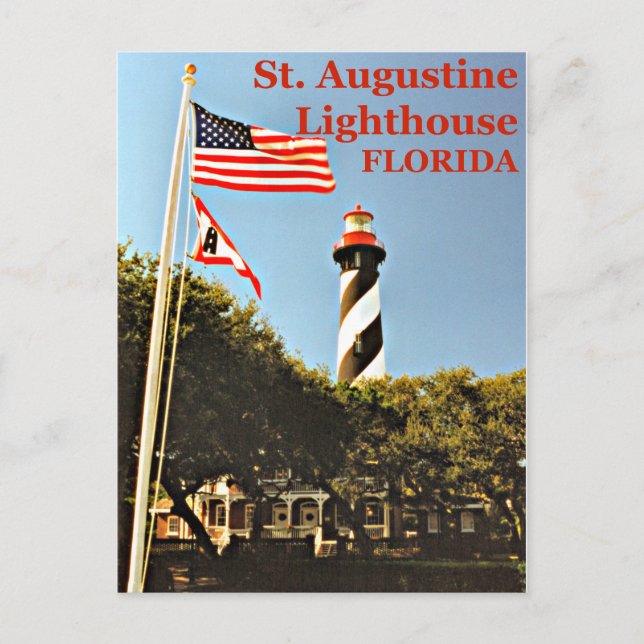 St. Augustine fyr, Florida vykort (Framsida)