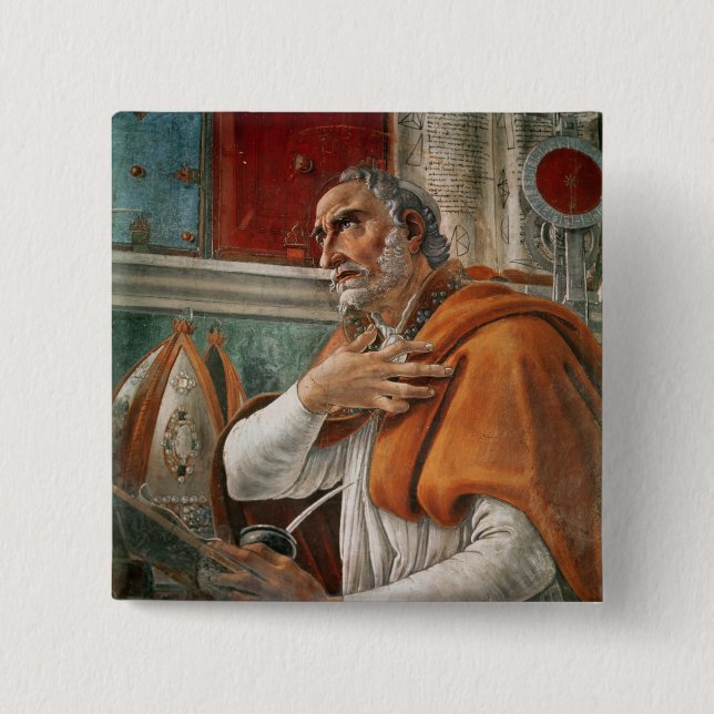 St Augustine i hans cell, c.1480 Knapp (Framsida)