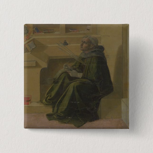 St Augustine i hans studie (predellaen av Barbaden Knapp (Framsida)