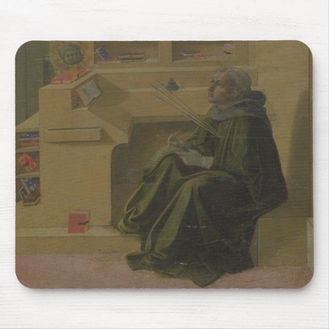 St Augustine i hans studie (predellaen av Barbaden Musmatta (Framsidan)