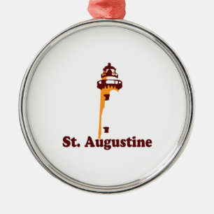 St Augustine. Julgransprydnad Metall