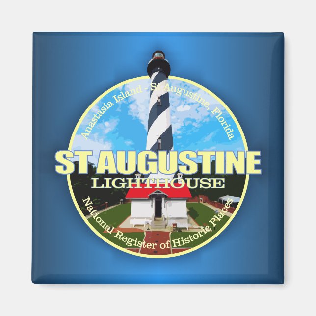 St Augustine Lighthouse Magnet (Framsidan)