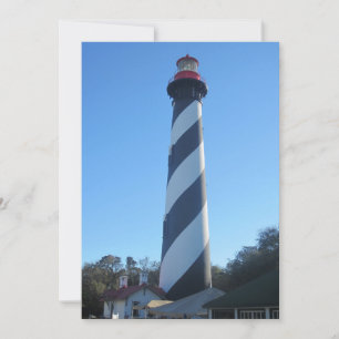 St Augustine Lighthouse Photo på en Julkort