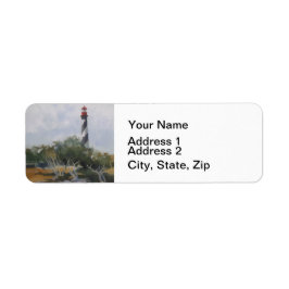 St. Augustine Lighthouse Returadress Etikett