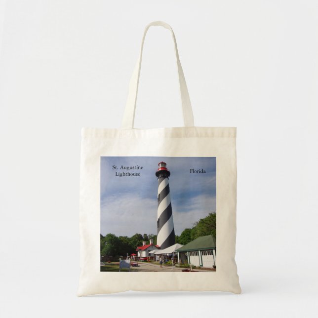 St Augustine Lighthouse tote bag Tygkasse (Framsidan)