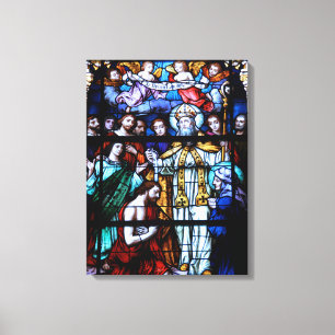 St Augustine målat glass Canvastryck