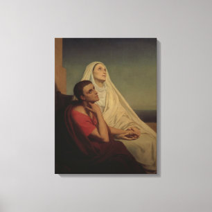 St Augustine och hans morSt. Monica, 1855 Canvastryck