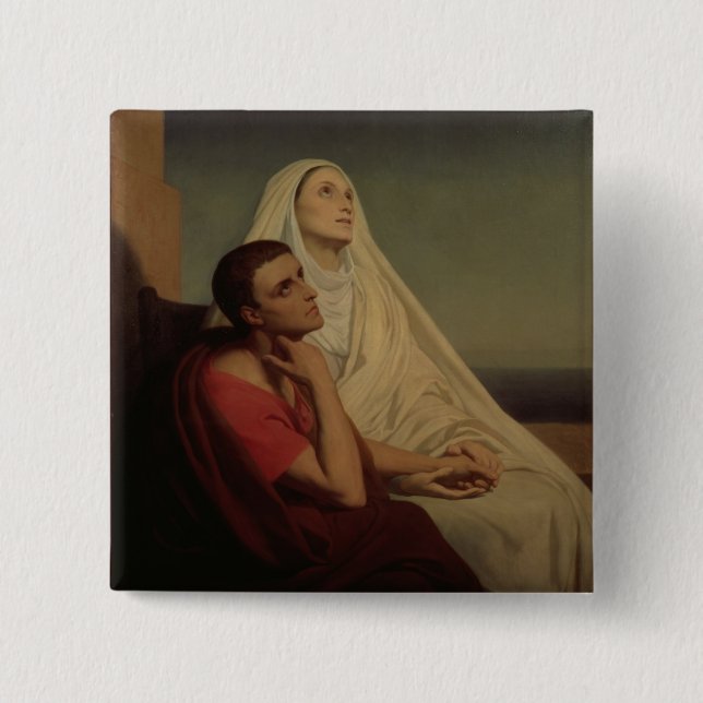 St Augustine och hans morSt. Monica, 1855 Knapp (Framsida)