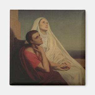 St Augustine och hans morSt. Monica, 1855 Magnet