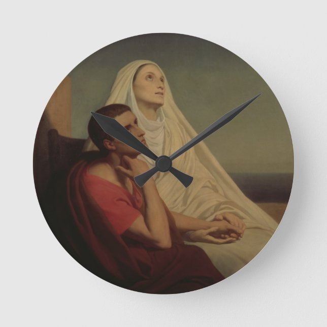 St Augustine och hans morSt. Monica, 1855 Rund Klocka (Framsida)