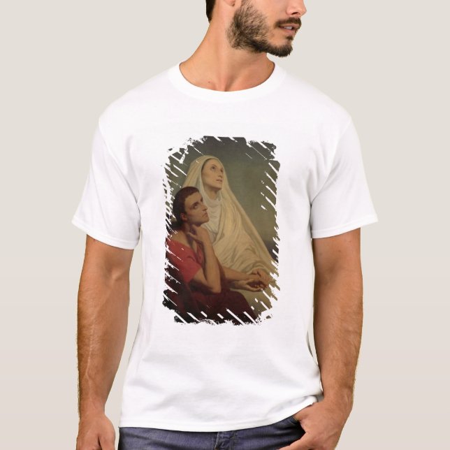 St Augustine och hans morSt. Monica, 1855 T-shirt (Framsida)