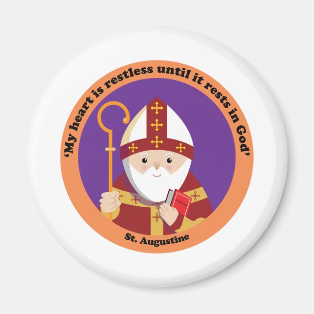 St. Augustine of Hippo Magnet (Framsidan)