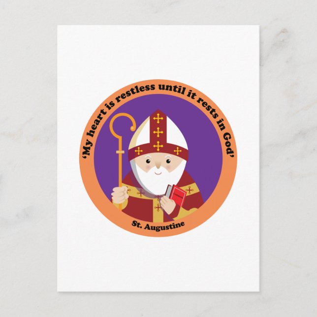 St. Augustine of Hippo Vykort (Framsida)