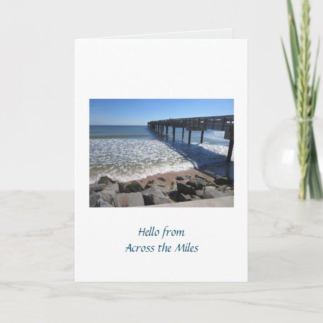 St Augustine över MilesFolded Greeting Card Kort (Framsida)