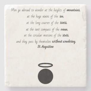 St. Augustine Quote Stone Underlägg