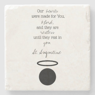St. Augustine Quote Stone Underlägg