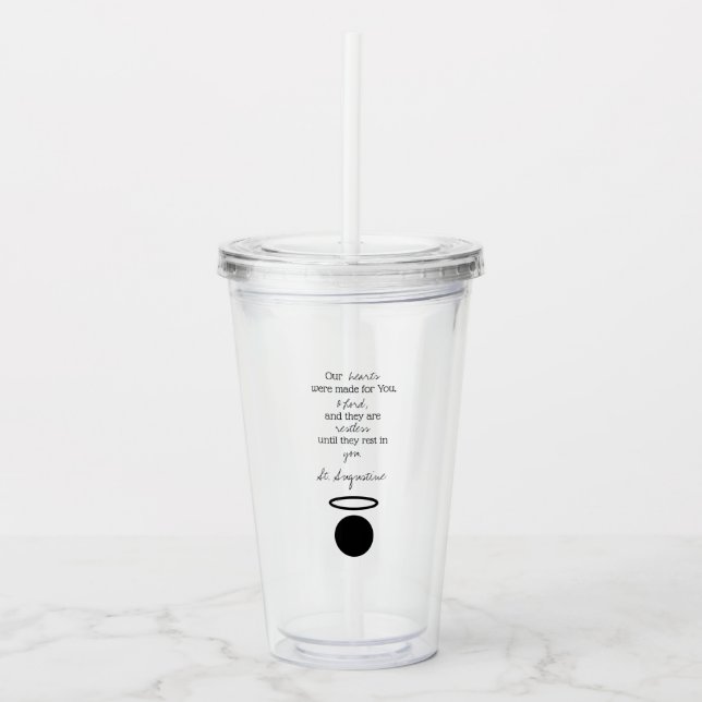 St Augustine Quote Tumbler Take Away Mugg (Framsida)