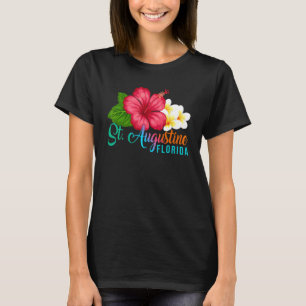 St Augustine Semester Florida Tropisk Hibiskus Blo T Shirt