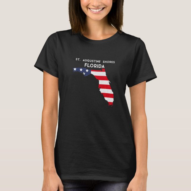 St Augustine Shores Florida USA State Trav T Shirt (Framsida)