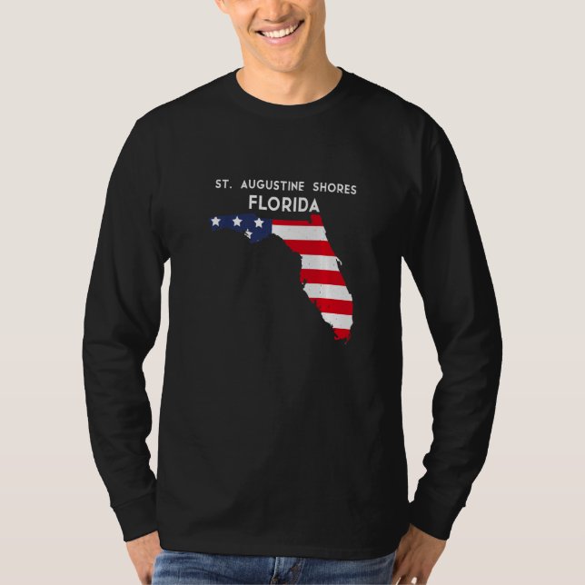 St Augustine Shores Florida USA State Trav T Shirt (Framsida)