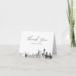 St. Augustine Skyline Sketch Tom Kort Tacksamhet