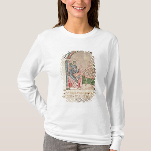 St Augustine som argumenterar med Faustus Tee Shirt (Framsida)