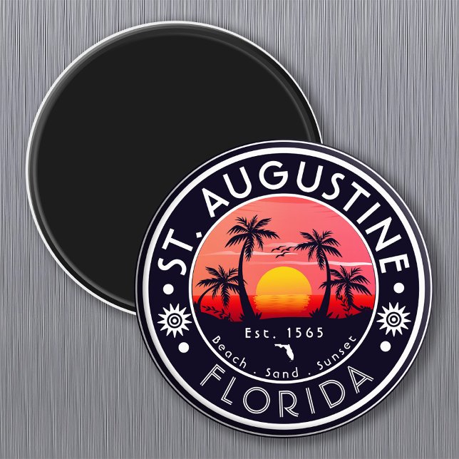St Augustine-stranden Florida Sunset Beach Handfla Magnet (Skapare uppladdad)