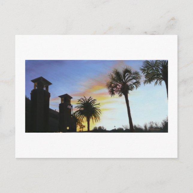 St Augustine vid Sunset Vykort (Framsida)