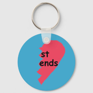 ST AVSLUTAR Keychain till hälften Nyckelring