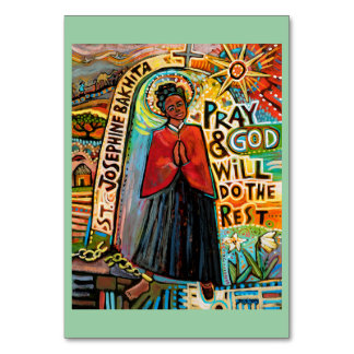 St. Bakhita Prayer Card Bordsnummer