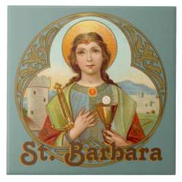 St. Barbara (BK 001) Ceramic Tile 1 Kakelplatta